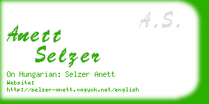 anett selzer business card